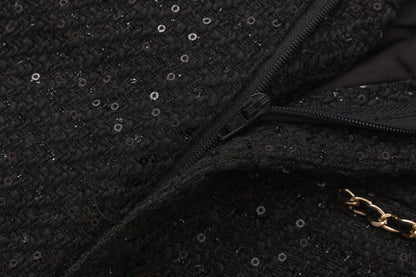 Black Tweed Shorts