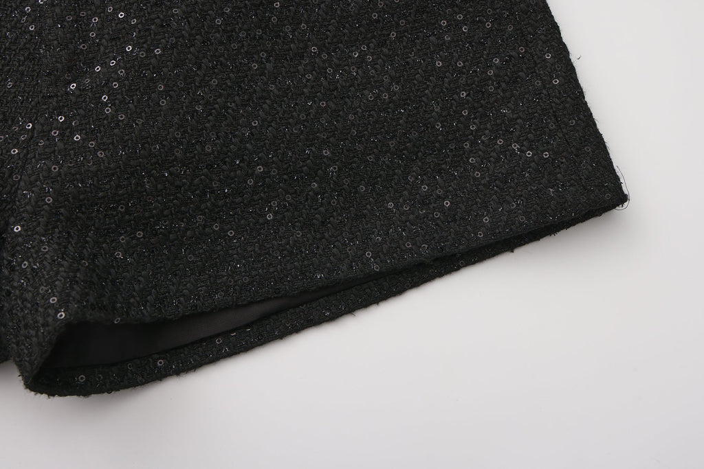 Black Tweed Shorts