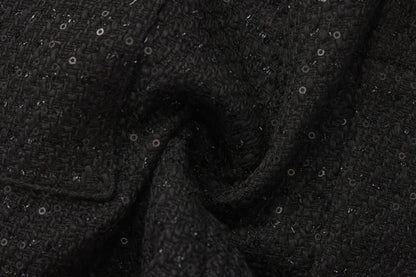 Black Tweed Shorts