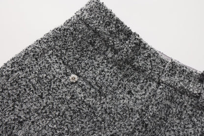 Gray Looped Woolen Shorts