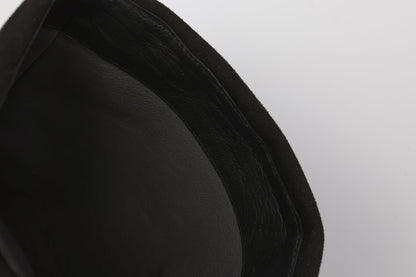 Black Metal-Buckled Knee-High Boots