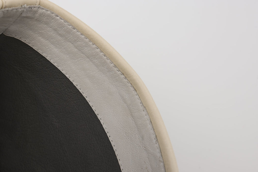 White Metal-Buckled Knee-High Boots