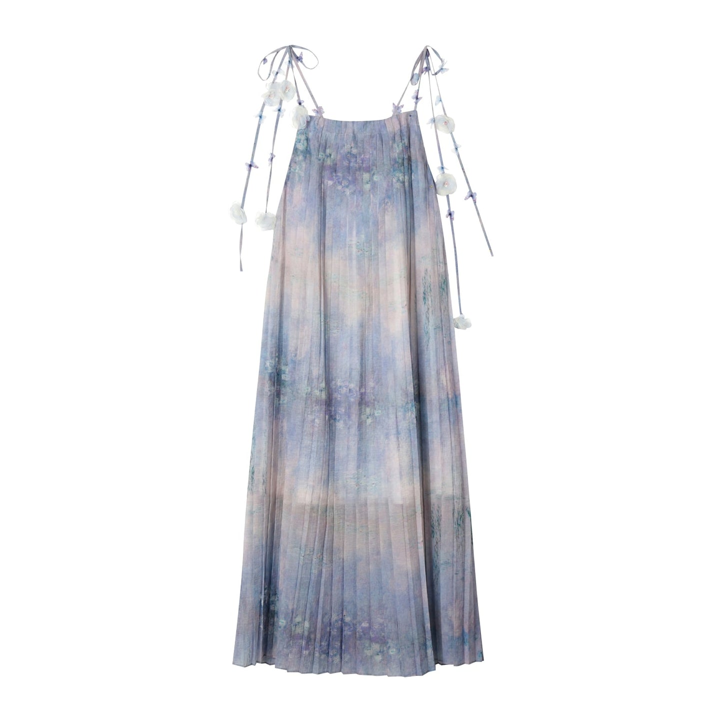BLUE PRINTED MAXI DRESS