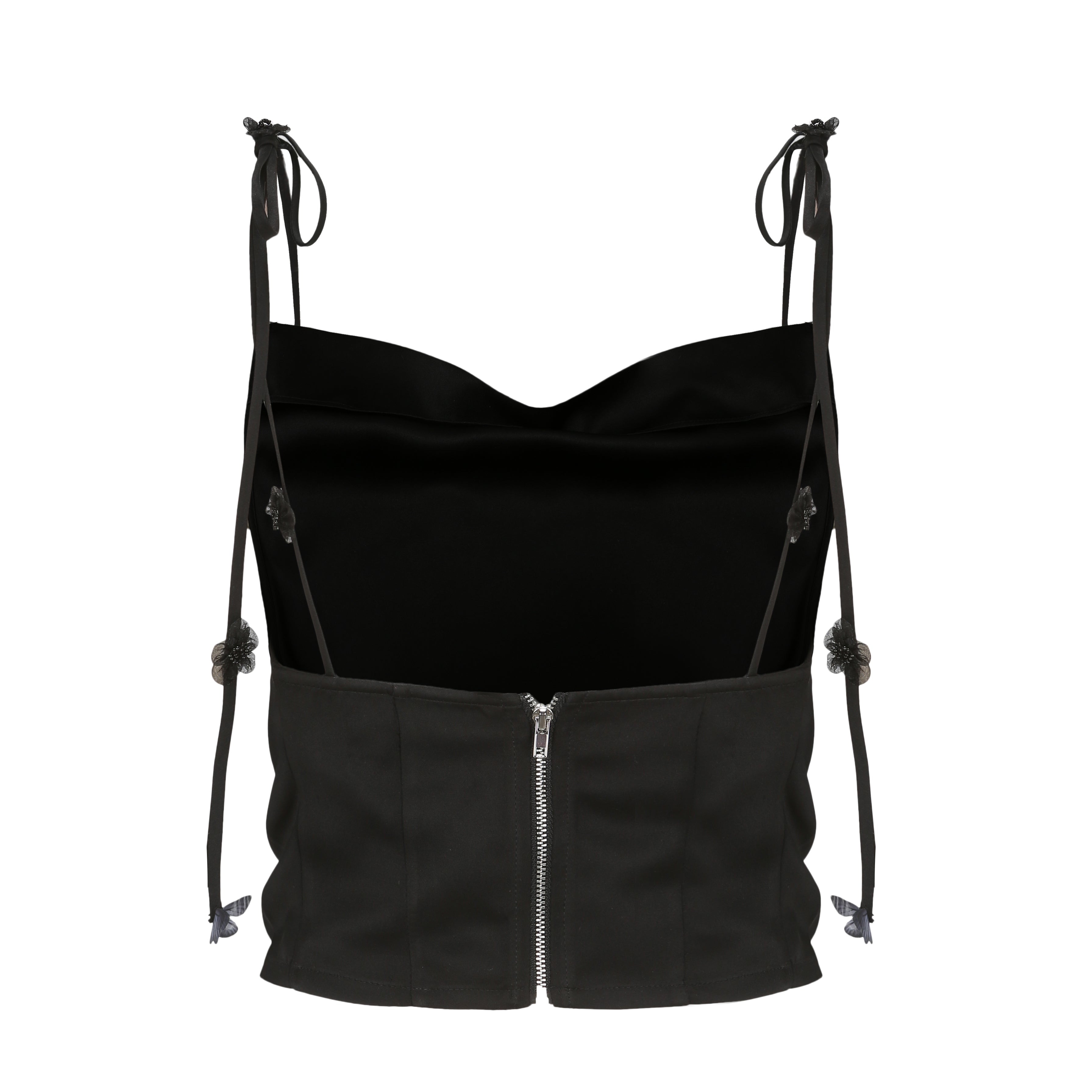 BLACK ACETATE TANK TOP