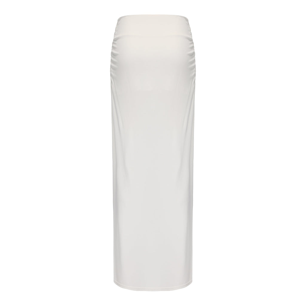 White Side Split Skirt