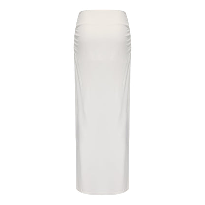 White Side Split Skirt