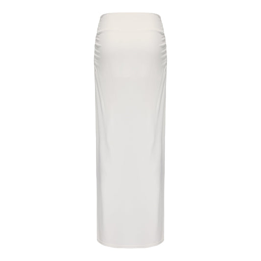 White Side Split Skirt