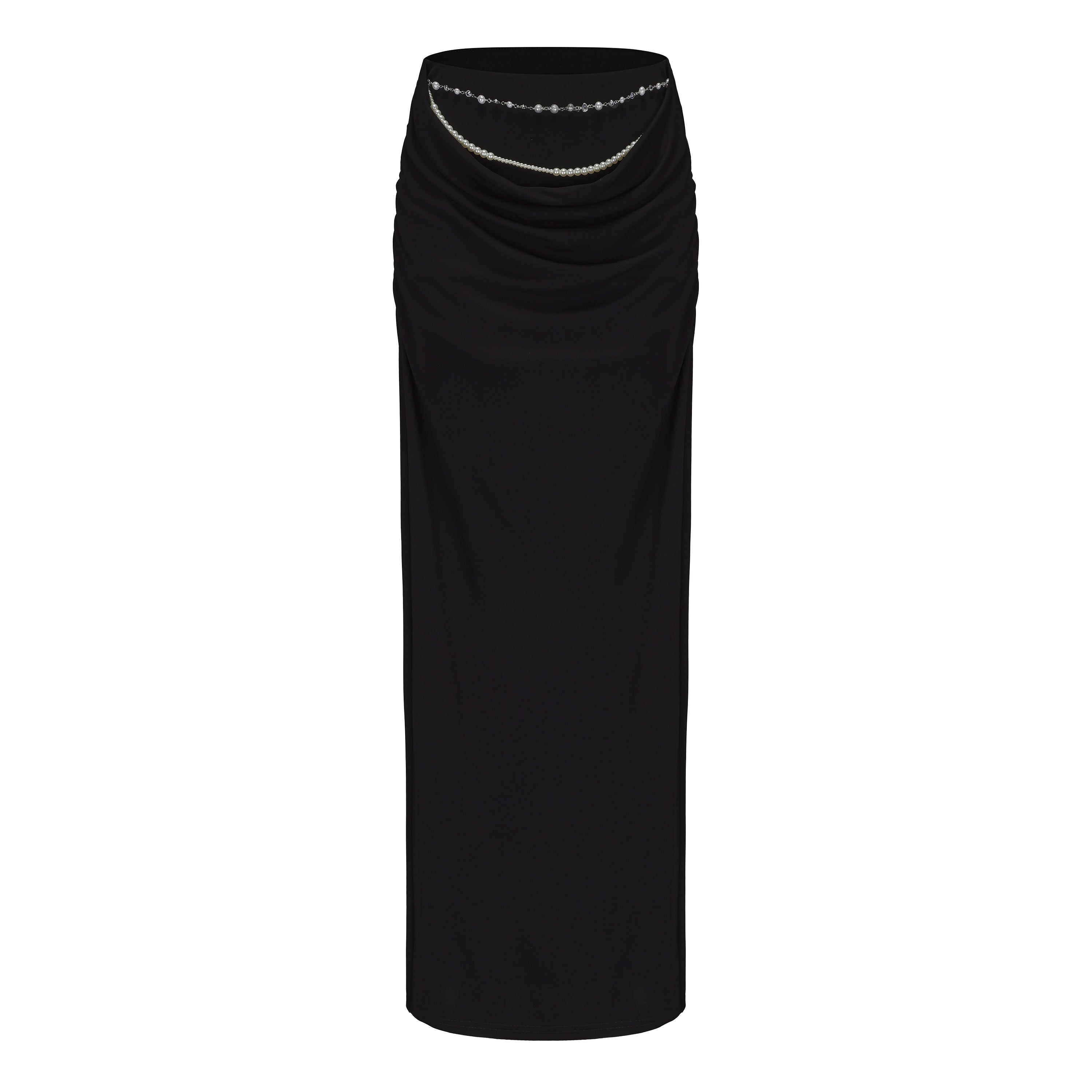 Black Side Split Skirt