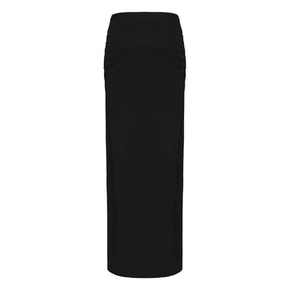 Black Side Split Skirt