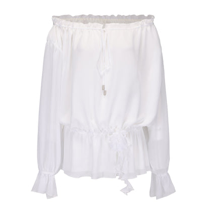 White Off-shoulder Shirt