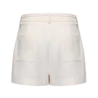 White Tencel Shorts