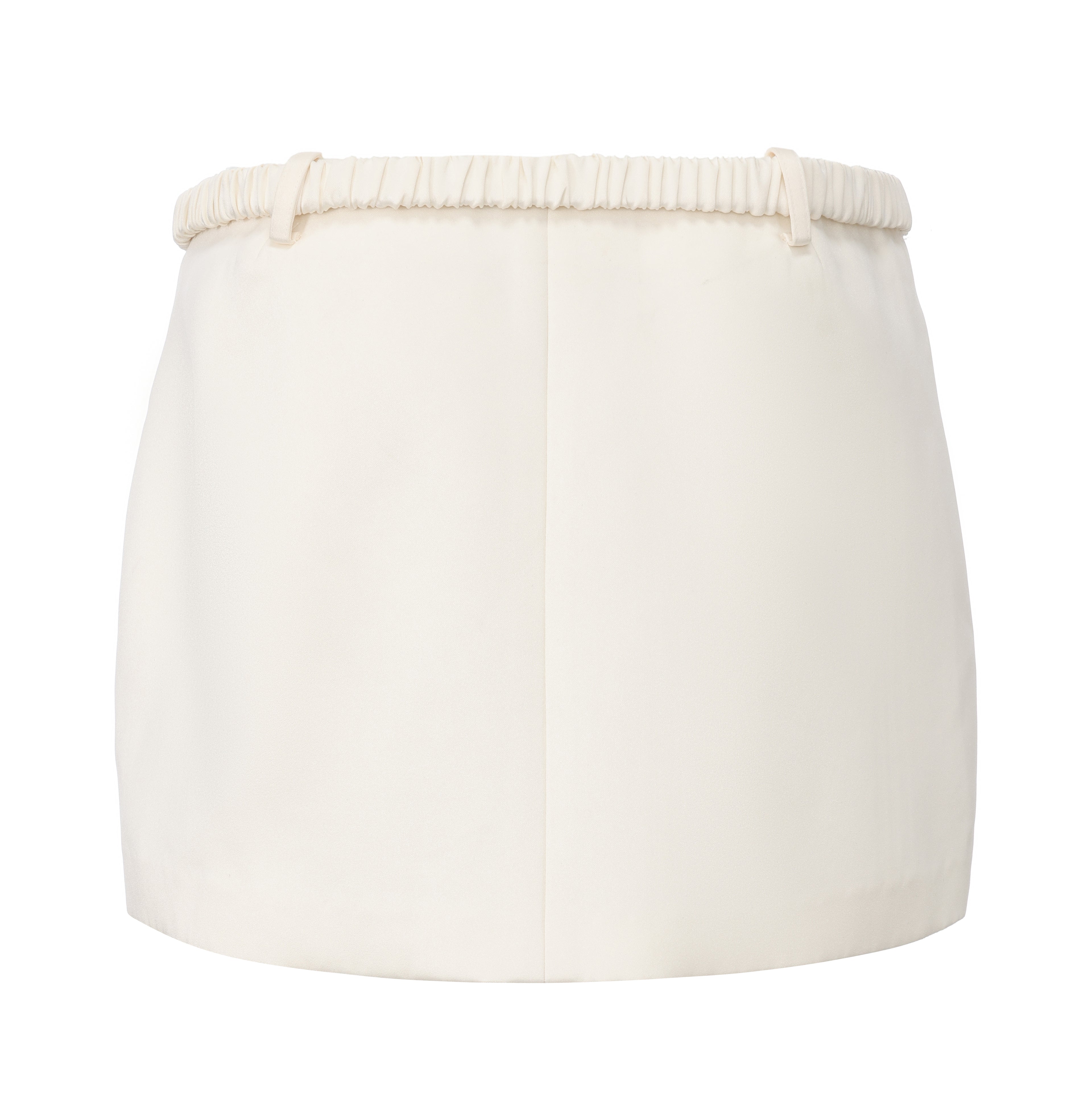 White A-Line Skirt with Beaded