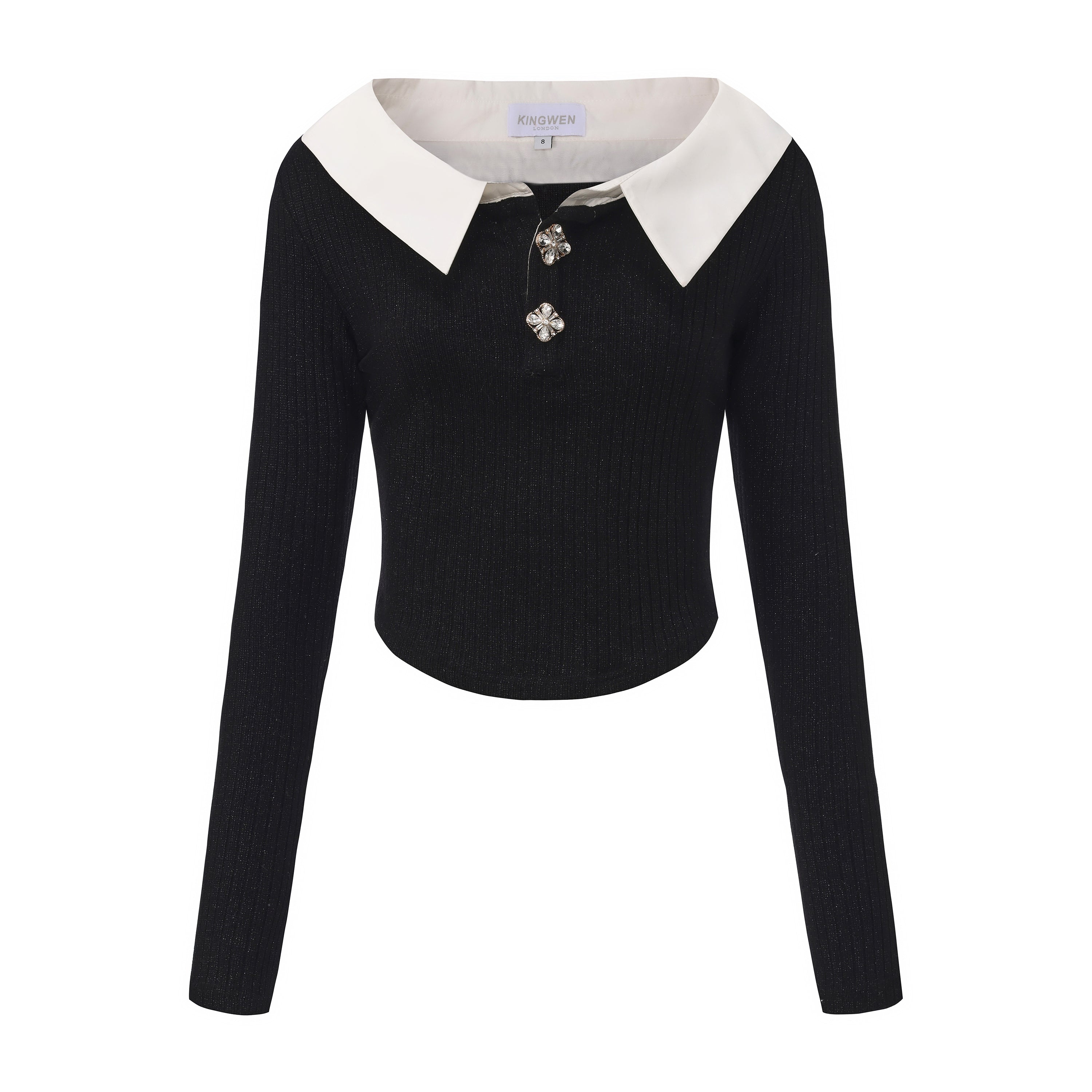 Black Knit Patchwork Base Layer