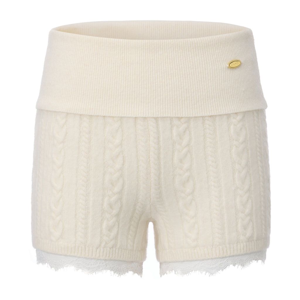 White Iris Pearl Knit Cape Cardigan / Pants