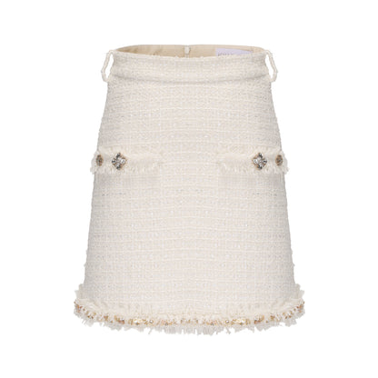 White Tweed Skirt