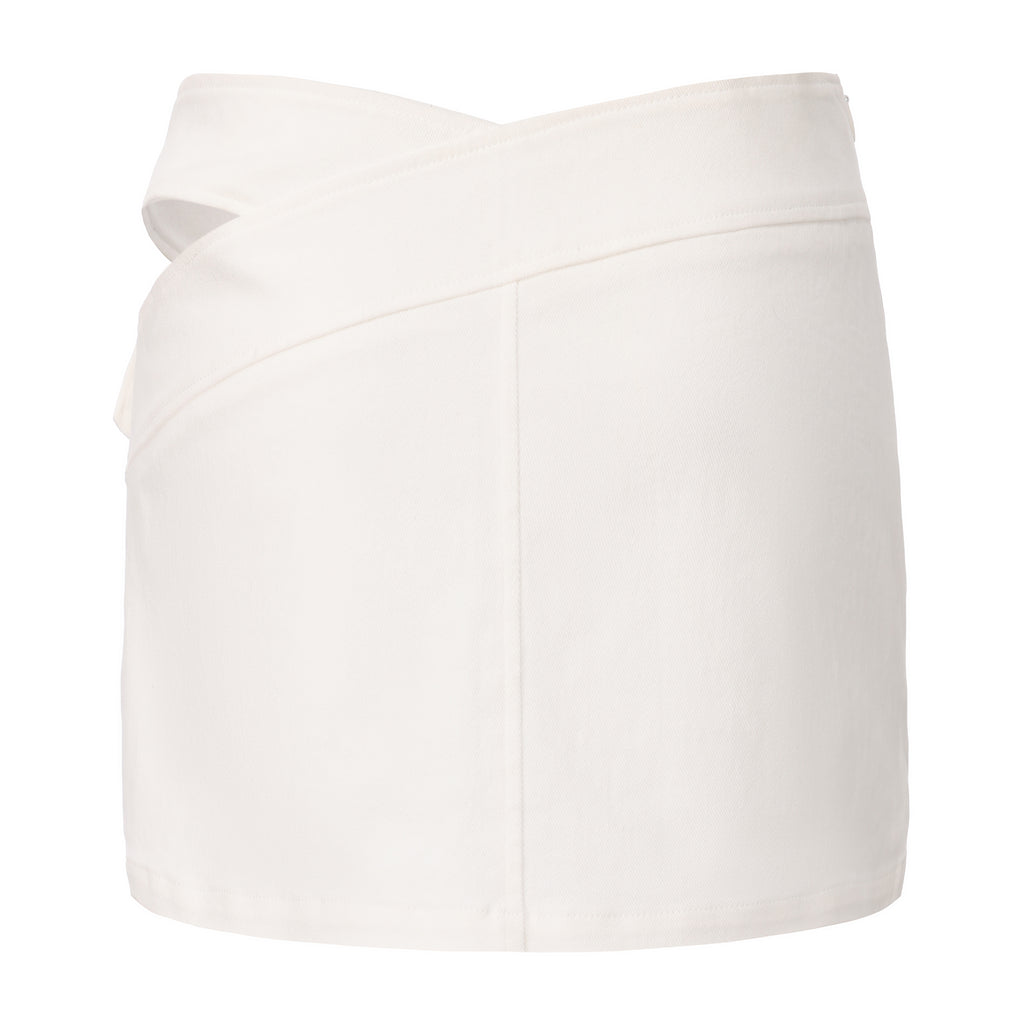 White Denim Skirt Pants