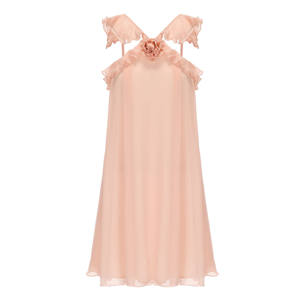 Pink Chiffon Slip Dress