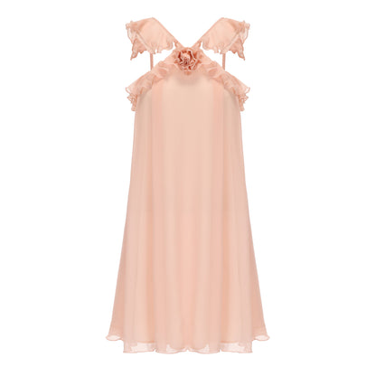 Pink Chiffon Slip Dress