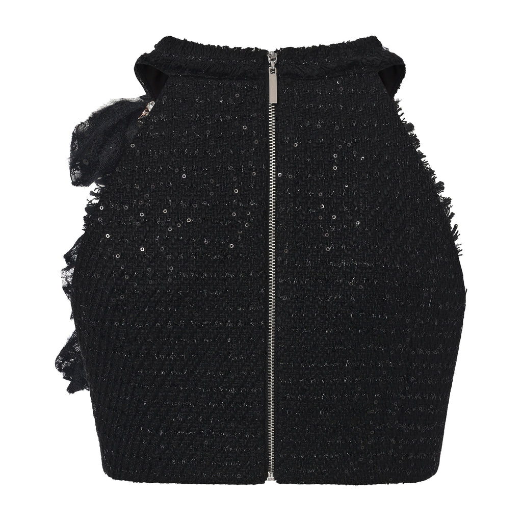 Black Woven Halter Top & Dress