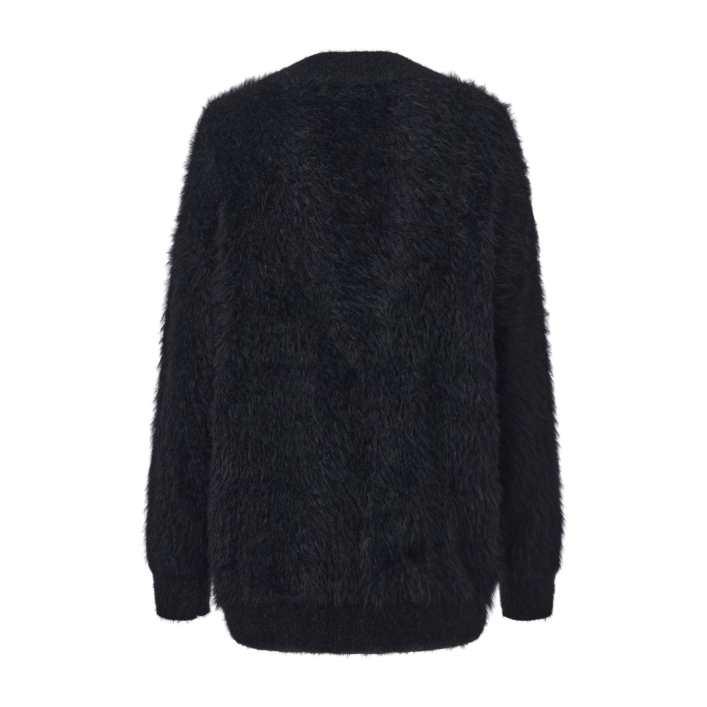 Black Bow Draped Chain Sweater