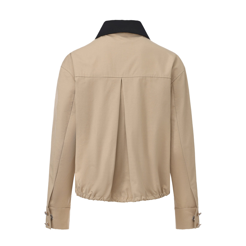 Light Coffee short Beaded Jacket