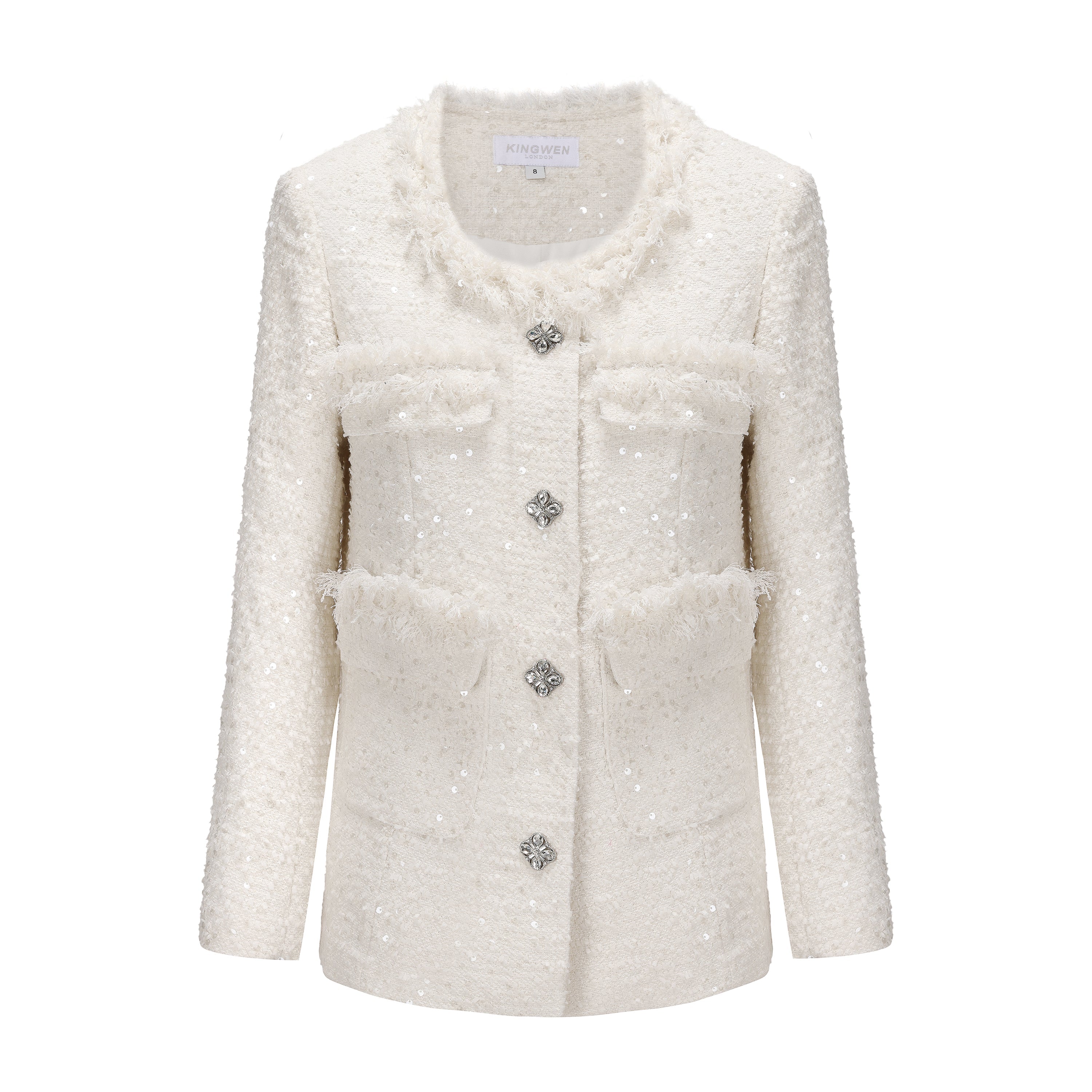 White Long Tweed Jacket