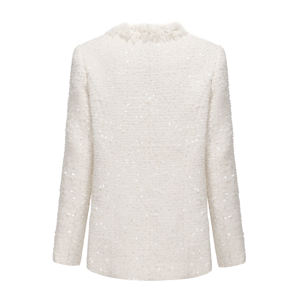 White Long Tweed Jacket