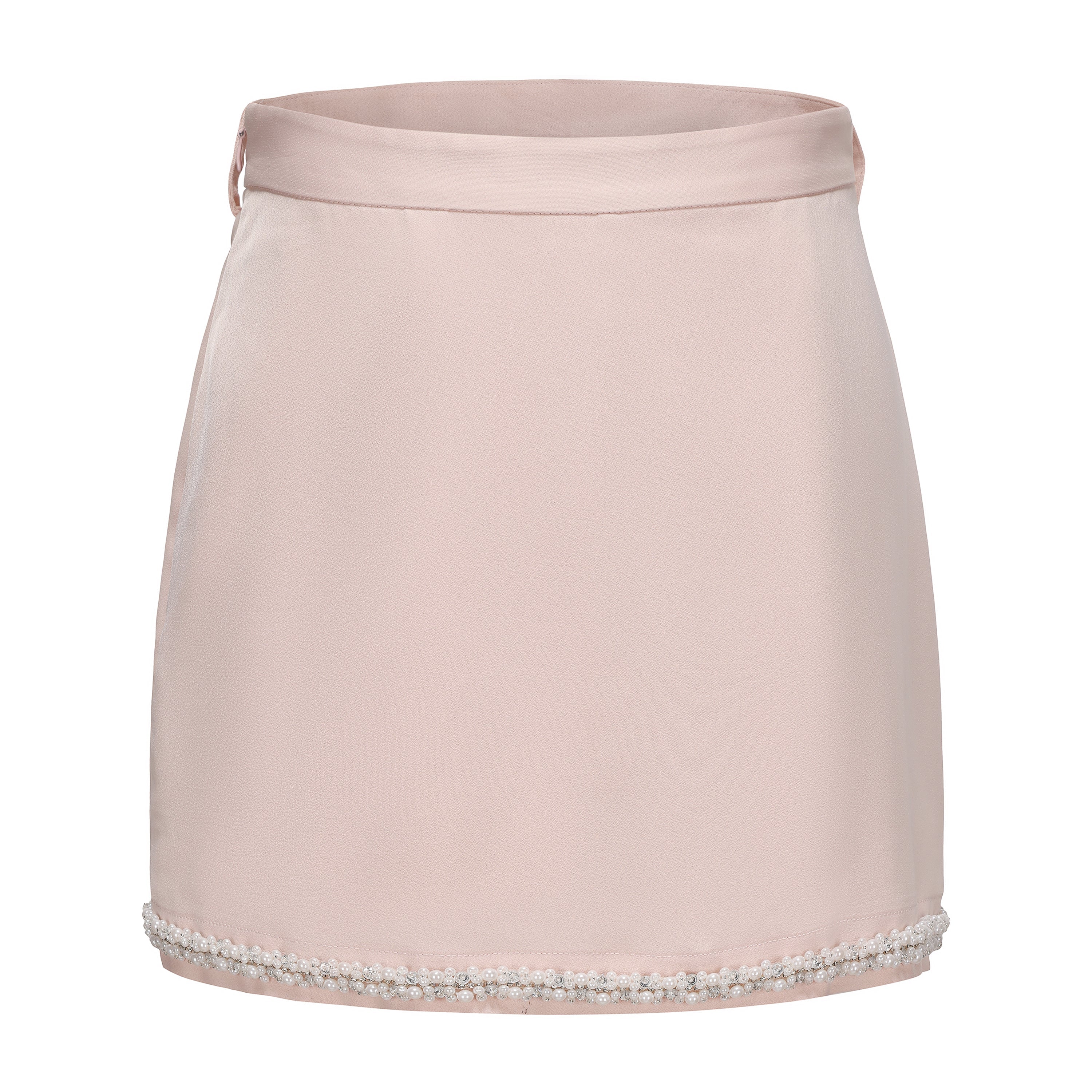 Pink Beaded Pencil Skirt