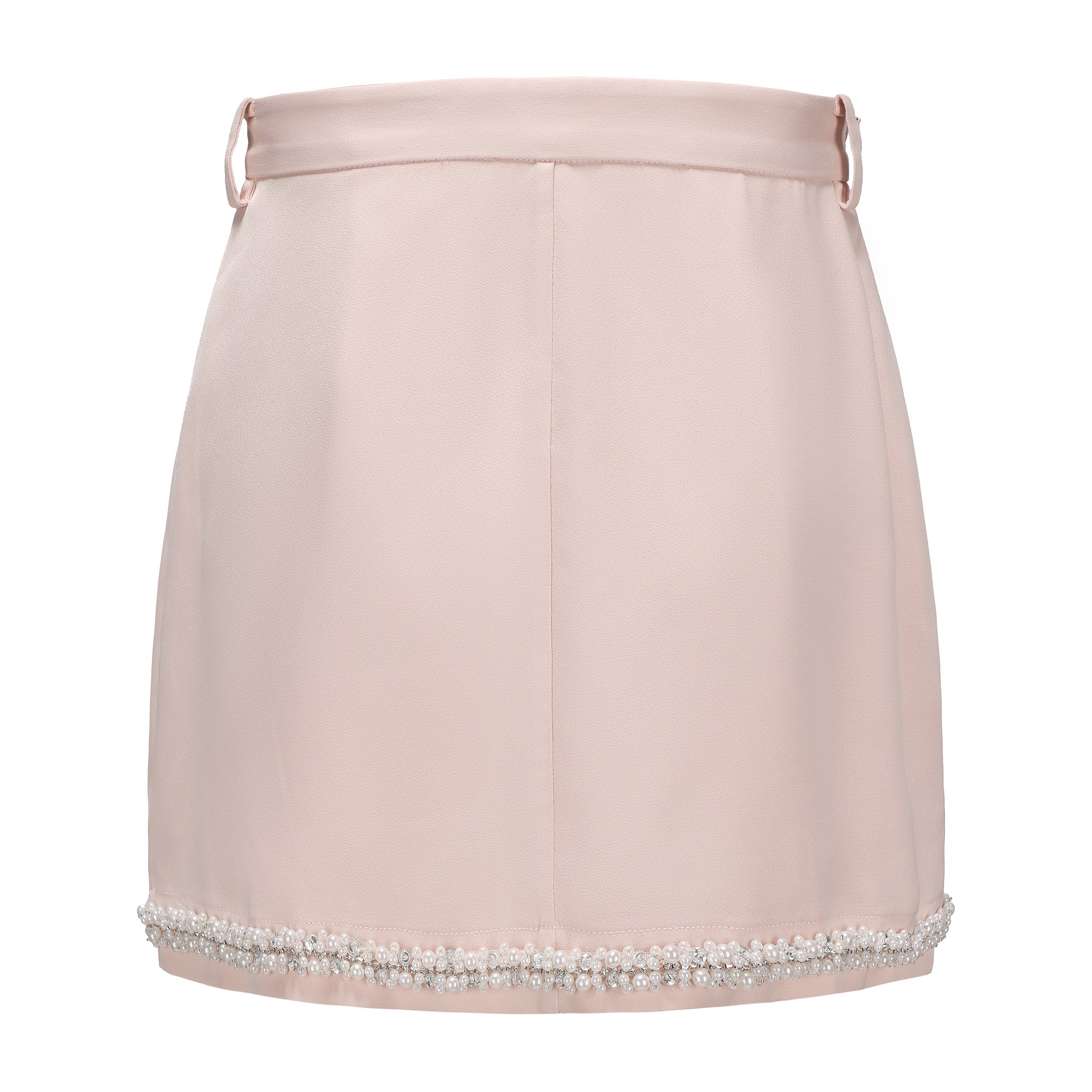 Pink Beaded Pencil Skirt