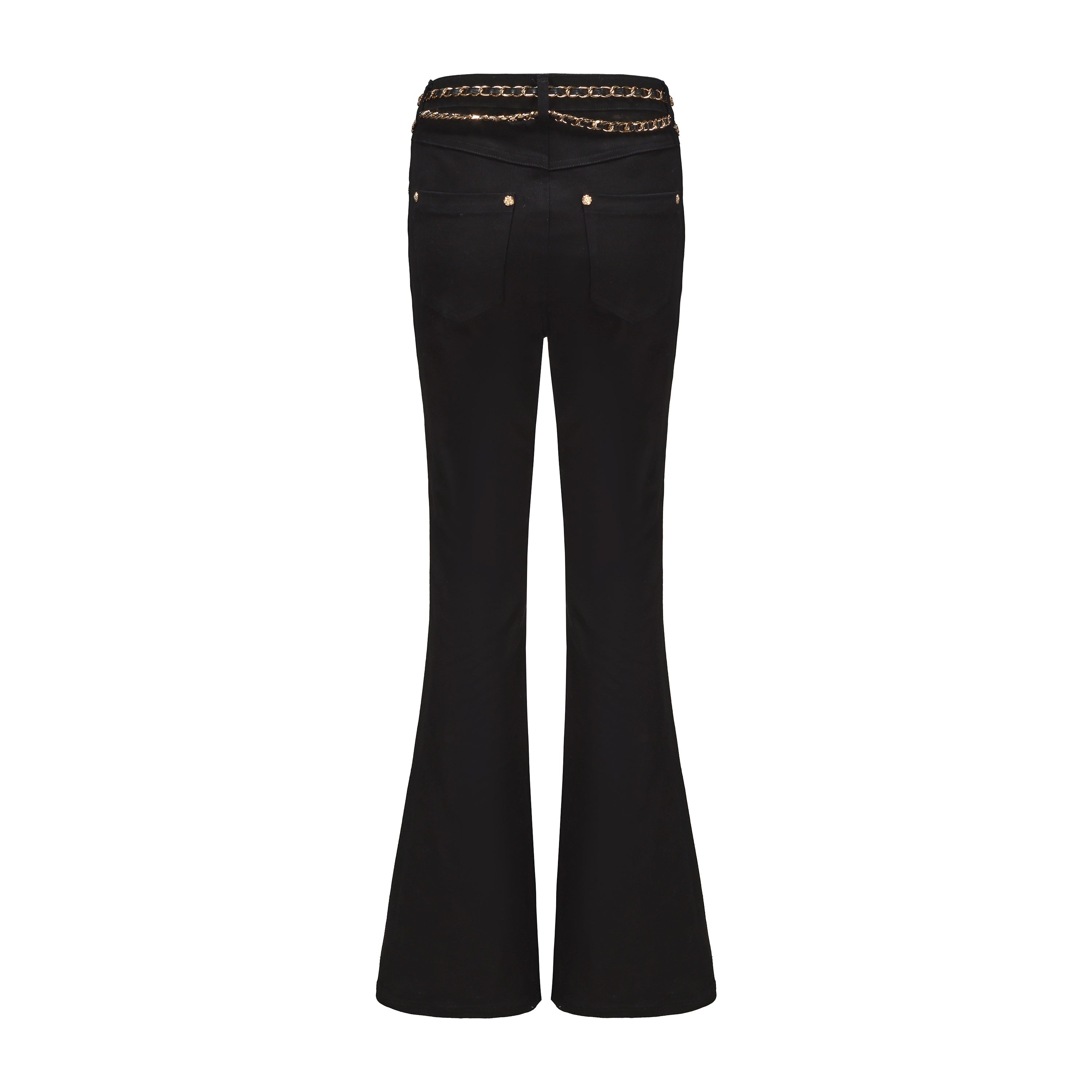 Black Fitted Flare Jeans