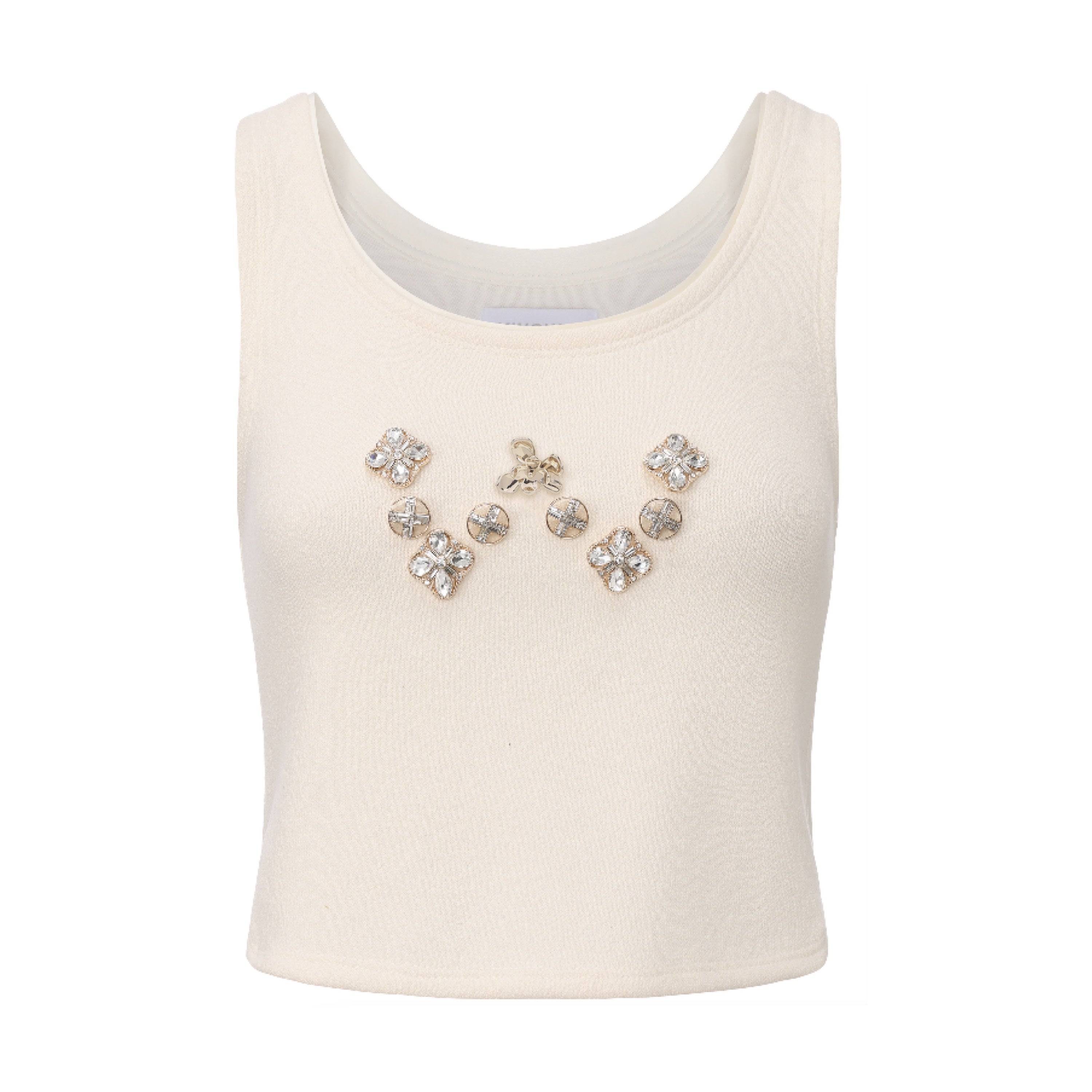 White knit halter top